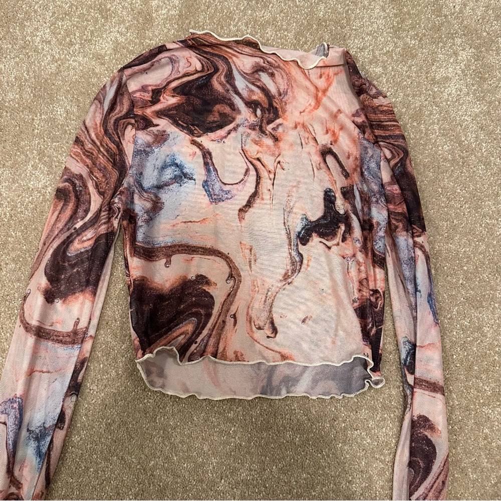 Marble Mesh Top - Picture 6 of 6